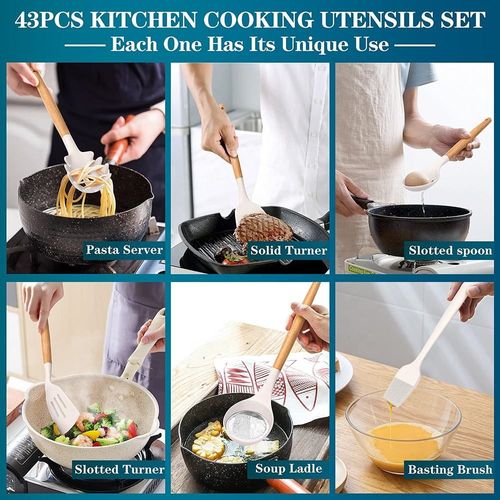 Premium Kitchen Tools Gadgets Silicone Tableware Cookware Cutlery Silicone Kitchen Cutlery Set