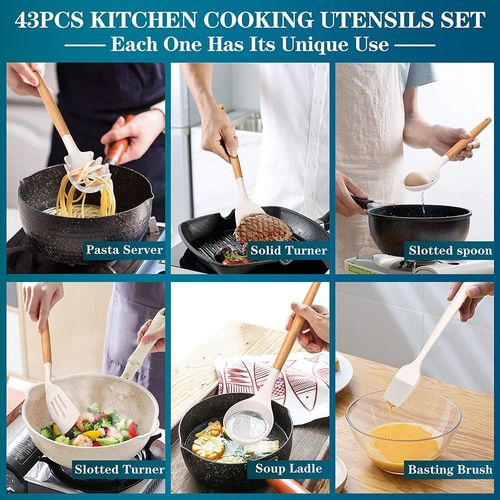 Premium Kitchen Tools Gadgets Silicone Tableware Cookware Cutlery Silicone Kitchen Cutlery Set