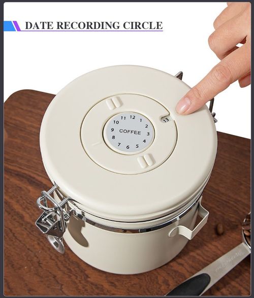 New Design Vacuum Seal Food Storage Coffee Jar Airtight Stainless Steel Coffee Jar