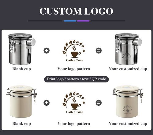 New Design Vacuum Seal Food Storage Coffee Jar Airtight Stainless Steel Coffee Jar