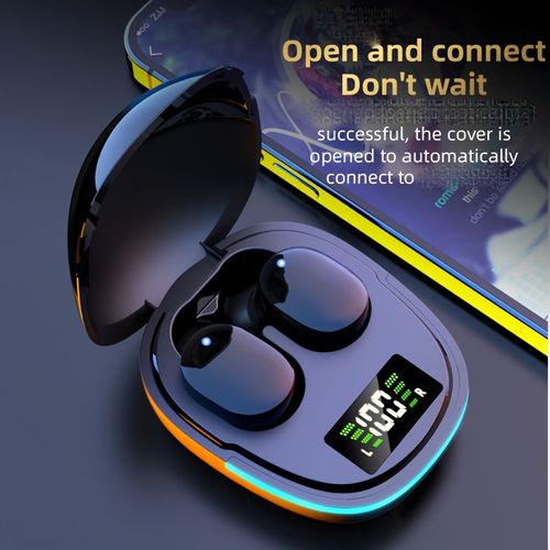 TWS wireless earphones with LED display and touch operation