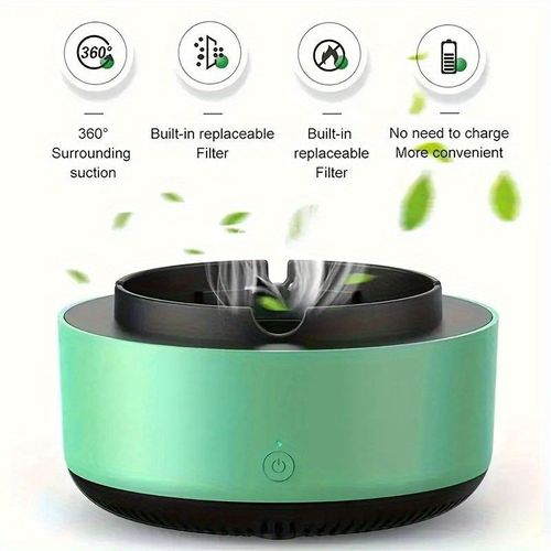 Smart ashtray purification, instantly eliminates secondhand smoke and odor