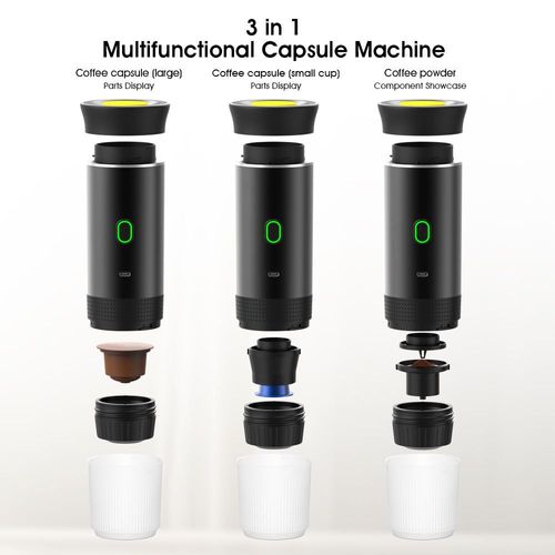 Home Travel Automatic Machine Hot and Cold Brewing Cafe Multifunctional 3 in 1 Portable Mini Espresso Handheld Capsule Coffee Machine