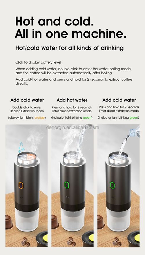Home Travel Automatic Machine Hot and Cold Brewing Cafe Multifunctional 3 in 1 Portable Mini Espresso Handheld Capsule Coffee Machine