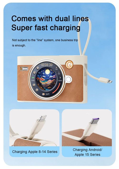 Smart AI power bank Smart AI power bank 10000 mAh built-in line mobile power large capacity