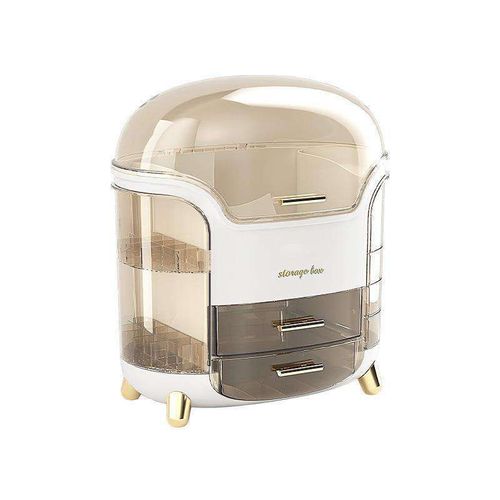 Hot selling makeup box large capacity dustproof cosmetic storage box jewelry skin care display box with drawer