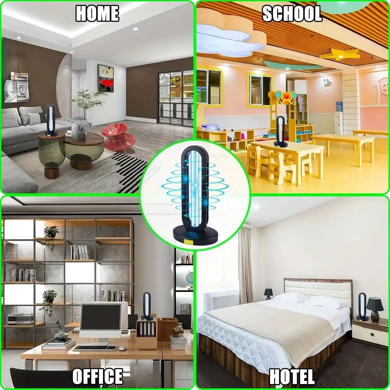 VAYEPRO UV household disinfection equipment, 3-speed timer remote control UV lamp, household 38W UV lamp, suitable for home, kitchen, baby room, office, convenient and efficient, protect family health - with radar