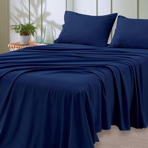 4-Pack 2000TC Super Soft Breathable Sheets with 14 Deep Pockets for Queen Size Sheets