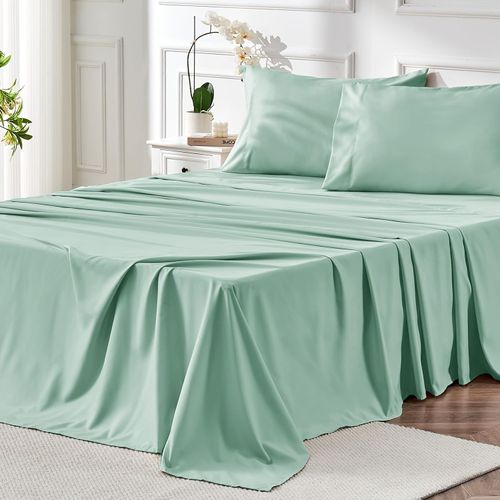 4-Pack 2000TC Super Soft Breathable Sheets with 14 Deep Pockets for Queen Size Sheets