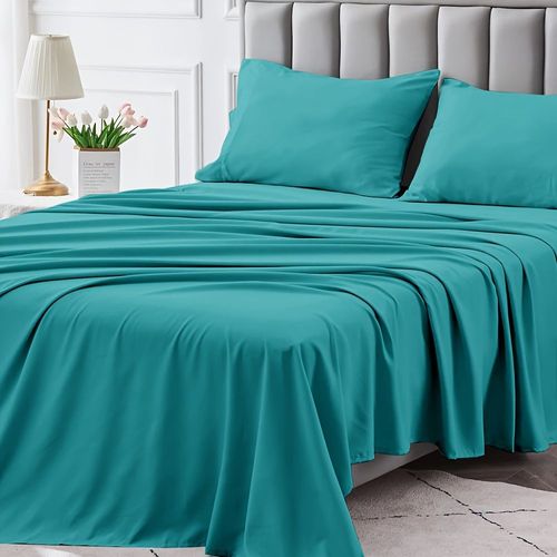 4-Pack 2000TC Super Soft Breathable Sheets with 14 Deep Pockets for Queen Size Sheets