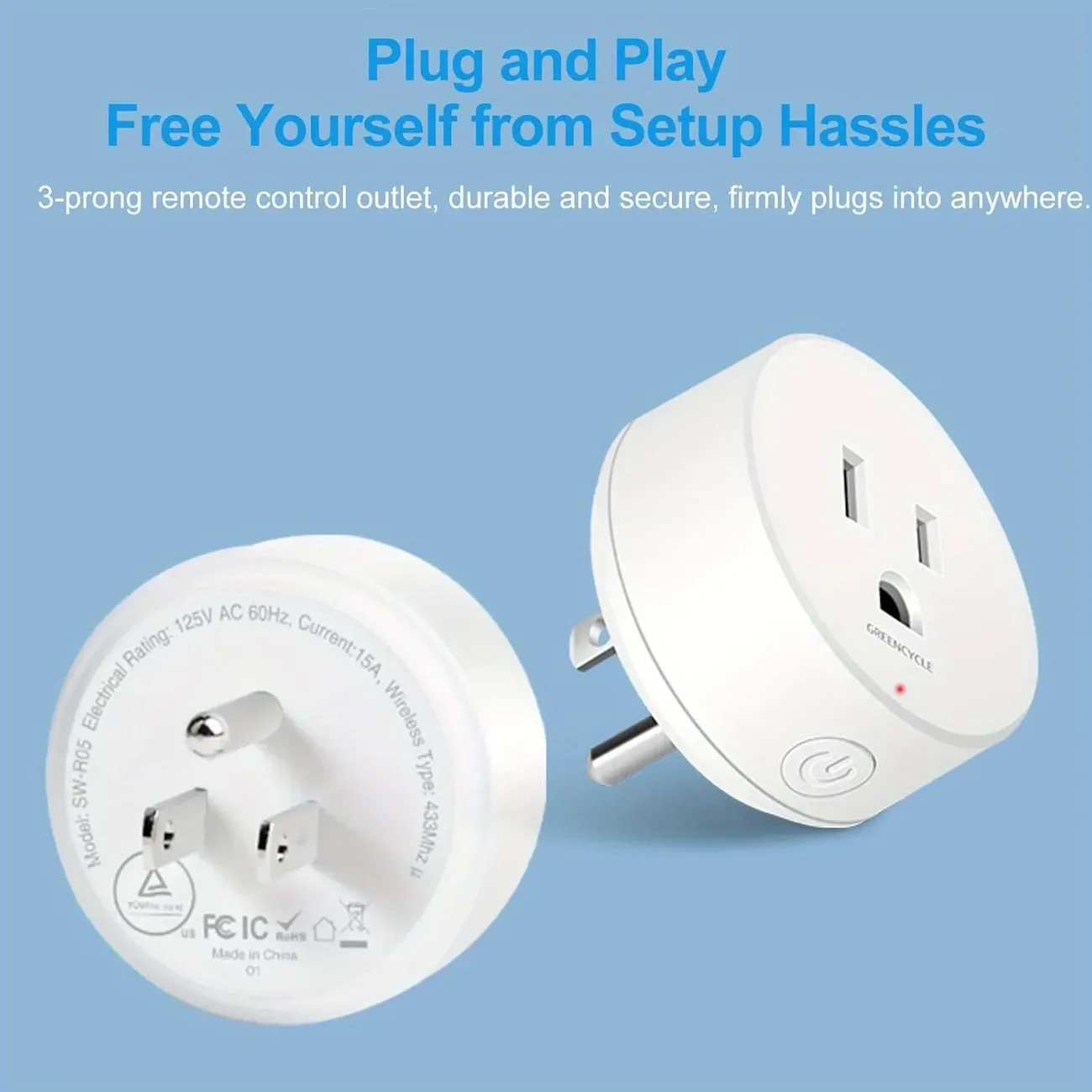 Remote switch socket remote control plug with switch, wireless onoff light switch wall mounted