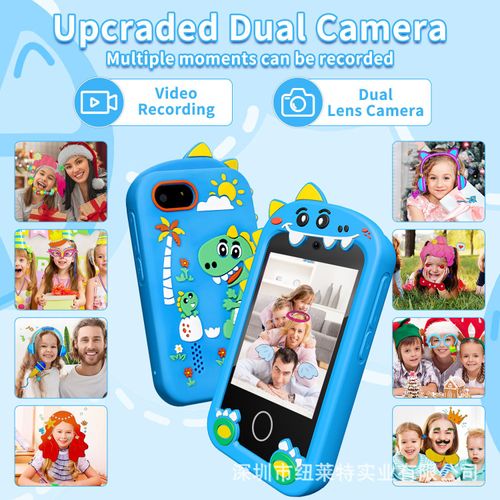 Children's mobile phone camera touch screen educational early education machine dinosaur rainbow horse photo recording game machine gift