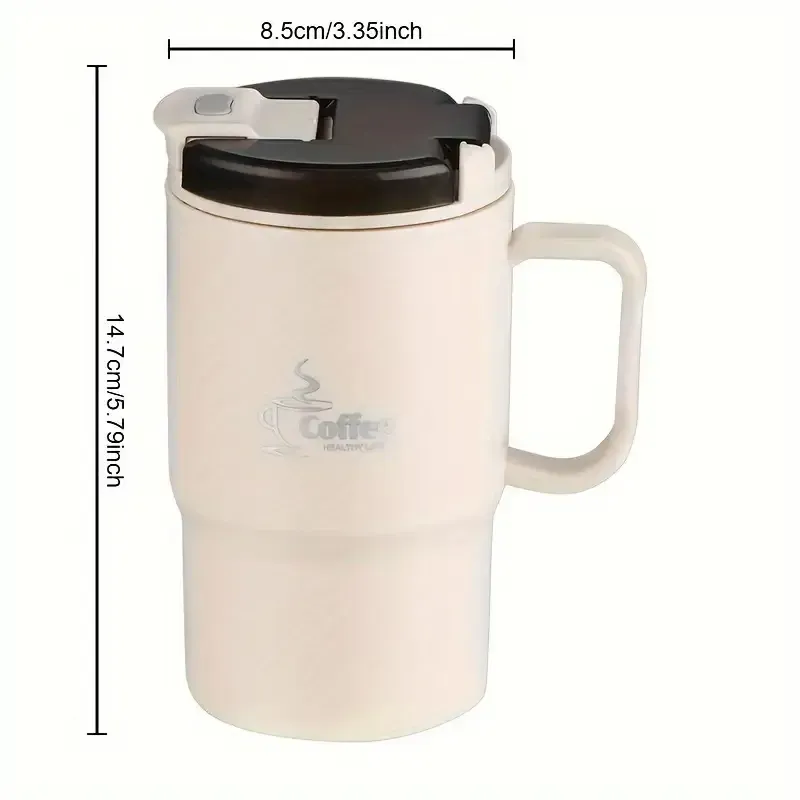 19.3oz Large Stainless Steel Coffee Mug with Lid