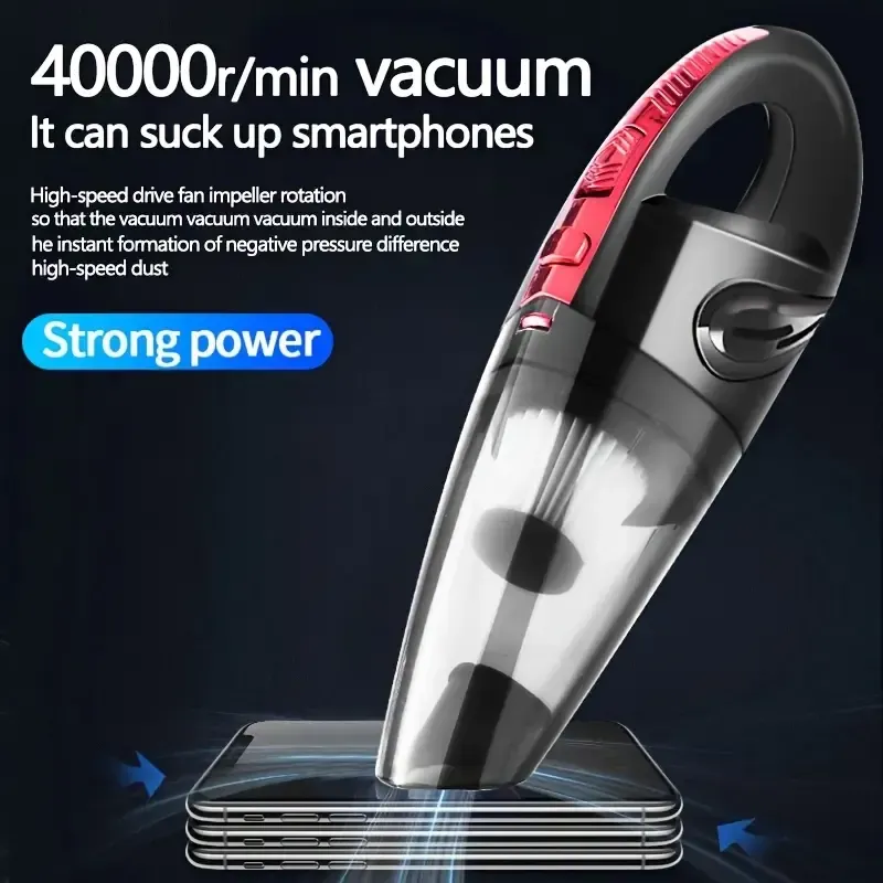 Car vacuum cleaner, high power for wet and dry cleaning, handheld vacuum cleaner,