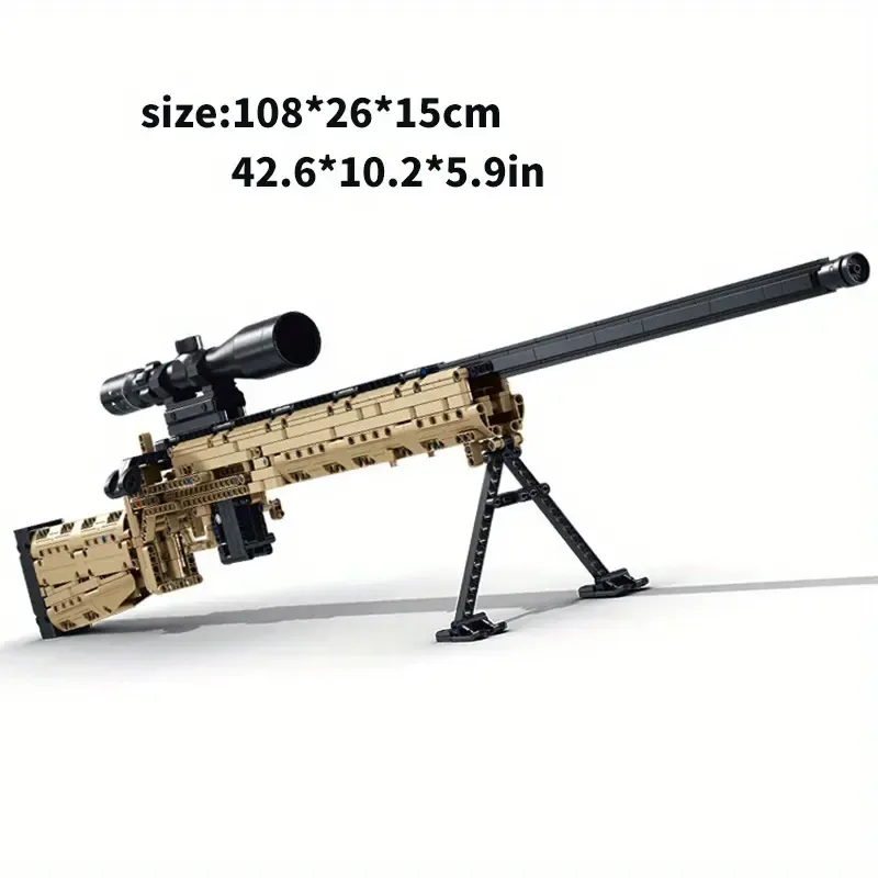 Children's educational building block toys sniper rifle 95-type rifle can fire bullets enlightenment
