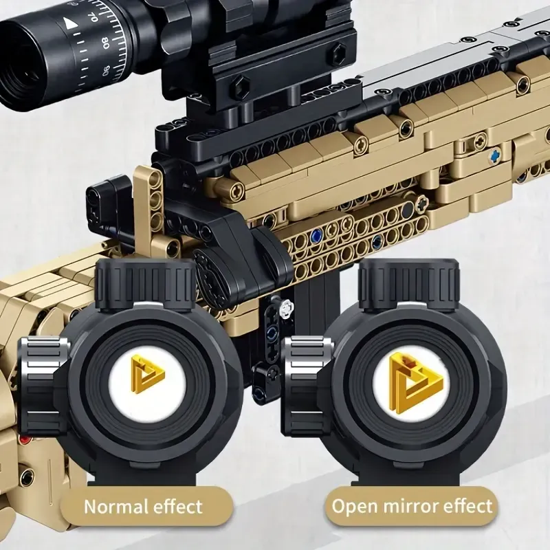 Children's educational building block toys sniper rifle 95-type rifle can fire bullets enlightenment