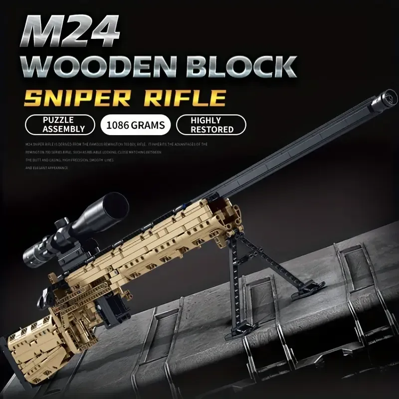 Children's educational building block toys sniper rifle 95-type rifle can fire bullets enlightenment
