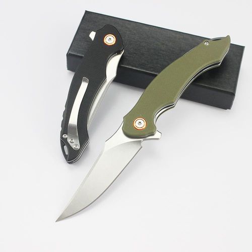 440 stainless steel blade with high D2 steel fixed blade Genuine leather wrapped handle