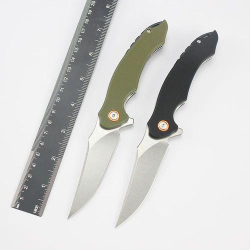 440 stainless steel blade with high D2 steel fixed blade Genuine leather wrapped handle