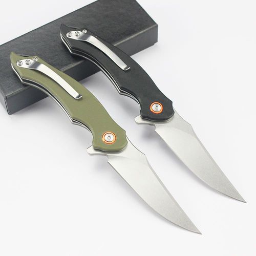 440 stainless steel blade with high D2 steel fixed blade Genuine leather wrapped handle