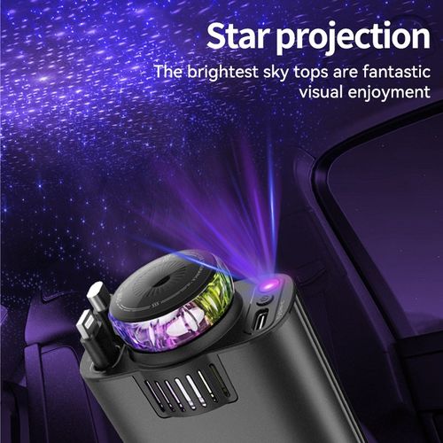 New Zideng D1 Car Mobile Phone Charger  Aromatherapy Spray Starry Sky Top PD30 Super Fast Charge Five-in-One