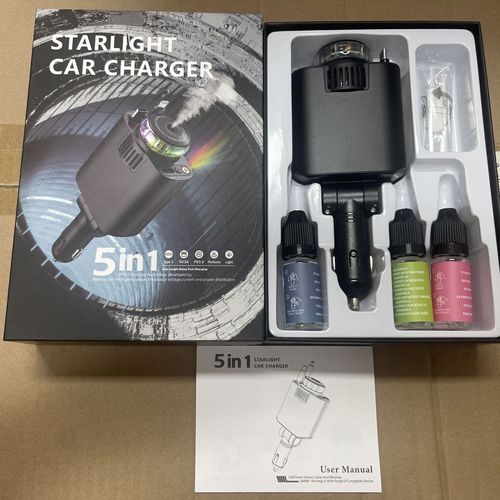 New Zideng D1 Car Mobile Phone Charger  Aromatherapy Spray Starry Sky Top PD30 Super Fast Charge Five-in-One