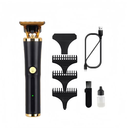 Aparador de pelos elétrico profissional sem fios com LED à prova de água, faca afiada, mini aparador de pelos profissional multifuncional masculino mais vendido