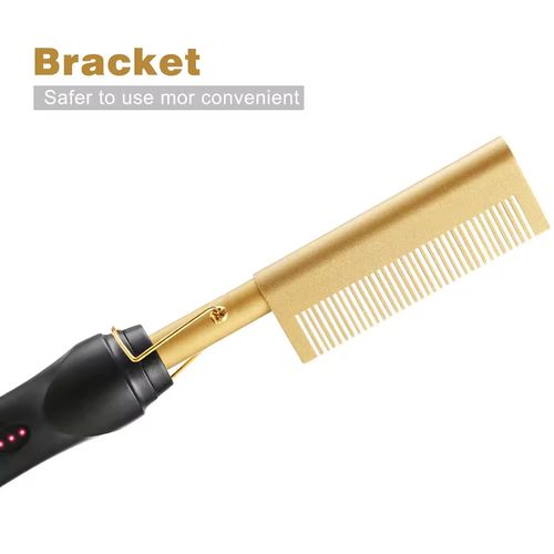Escova alisadora de cabelo 2 em 1, pente quente, alisador de cabelo, peruca, alisador de cabelo, chapinha elétrica