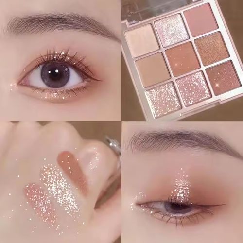 Paleta de sombras com glitter mate, maquilhagem, sombra à prova de água de alta qualidade