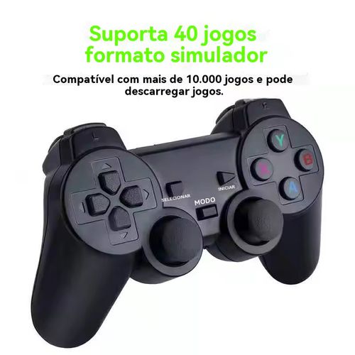 Consola de videojogos doméstica 4K HD com TV, joystick duplo sem fios, arcada FC clássica