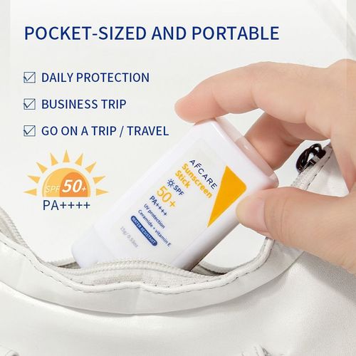 Sunscreen Stick SPF50 é um protetor solar sólido refrescante e não falso anti-UV
