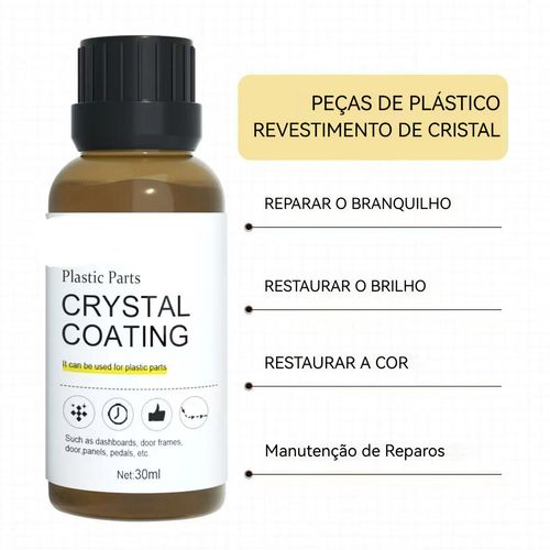 Agente de renovação e restauração de cristalização para peças de plástico automóvel multifuncionais, para para-choques pretos e interiores automóveis envelhecidos