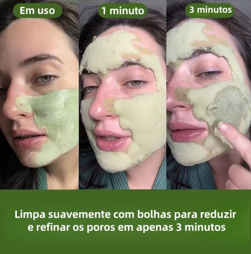 Máscara facial de espuma de limpeza profunda, antiacne, controle de oleosidade, máscara de argila espumante, tratamento facial de beleza com lama