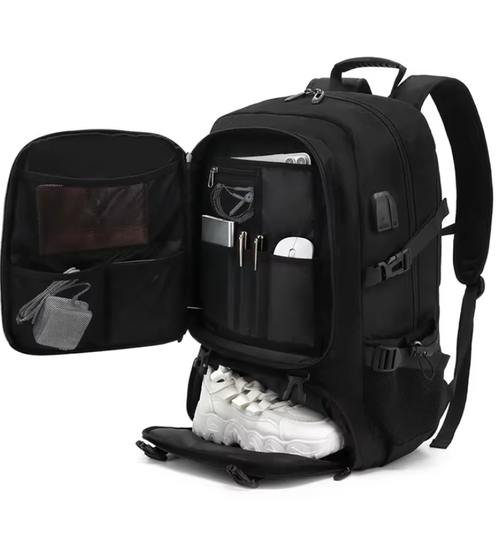 Mochila impermeável multifunções para portátil, com capacidade de 80 litros, carregador USB integrado, ideal para montanhismo, viagens e atividades ao ar livre. Perfeita para viagens e atividades ao ar livre. Ideal para portátil.