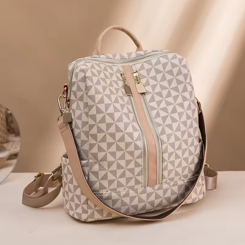 Nova Moda Pu Impermeável Bolsa De Viagem De Couro Casual Mochila Grande Feminino