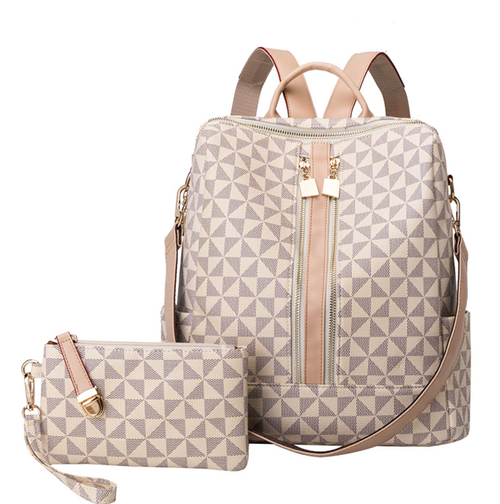 Nova Moda Pu Impermeável Bolsa De Viagem De Couro Casual Mochila Grande Feminino