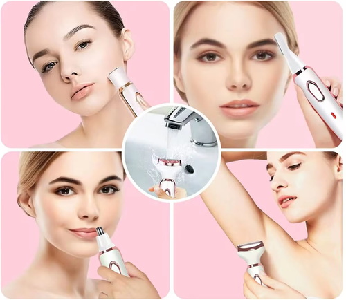 Novo de alta qualidade 4 em 1 carregador barba e bigode cortador de sobrancelhas máquina de aparar nariz depilador