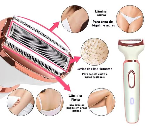 Novo de alta qualidade 4 em 1 carregador barba e bigode cortador de sobrancelhas máquina de aparar nariz depilador