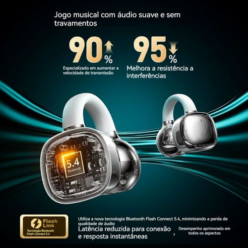 Novo fone de ouvido Bluetooth Ai Tradução Transmissão óssea fone de ouvido de orelha Bluetooth sem fio