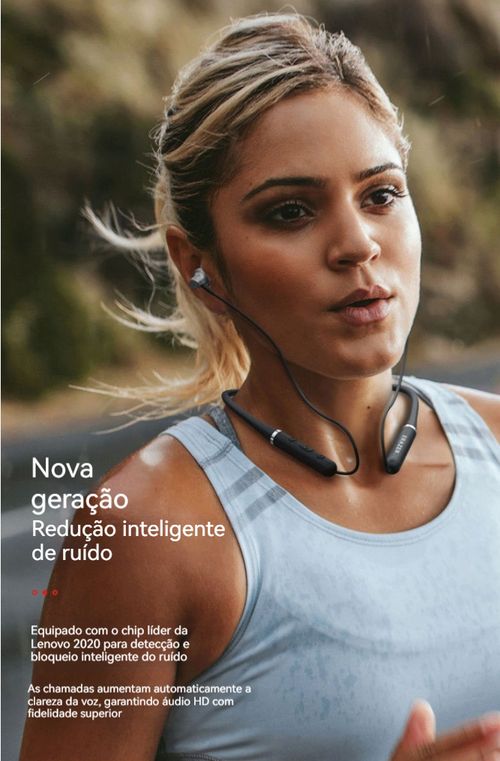 Fone Bluetooth com fio de pescoço