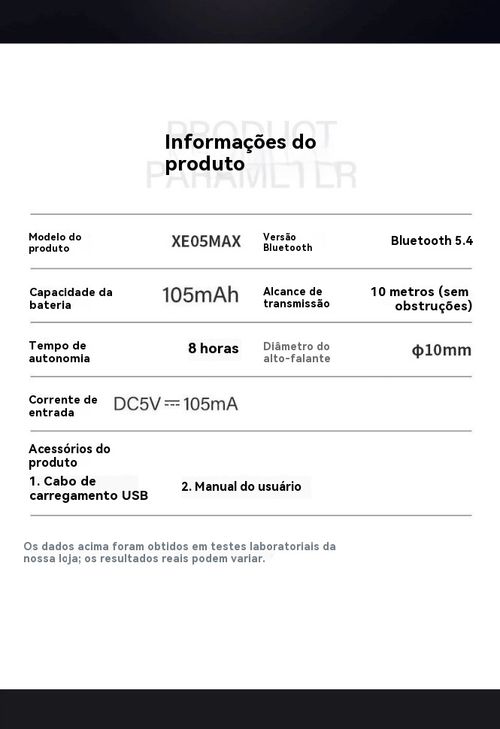 Fone Bluetooth com fio de pescoço