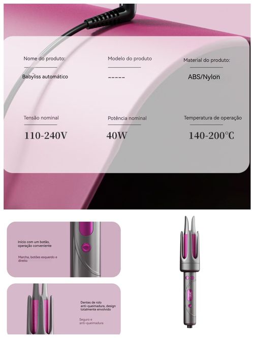 modelador de caracóis com iões negativos