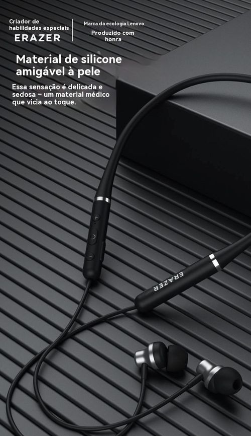 Fone Bluetooth com fio de pescoço