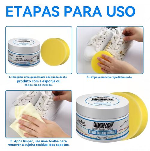 Creme de Limpeza Instantânea para Brancos com Remoção Profunda de Sujeira de Qualidade