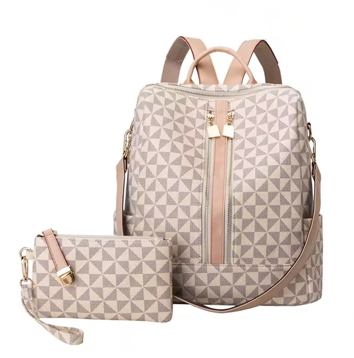 Nova Moda Pu Impermeável Bolsa De Viagem De Couro Casual Mochila Grande Feminino