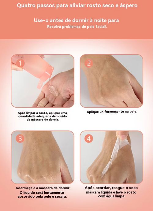 Máscara noturna de colagénio