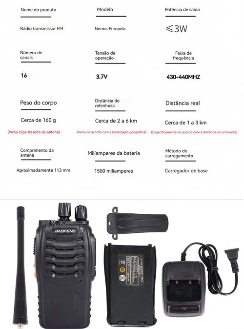 Walkie-talkie multifuncional