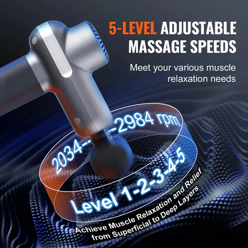 High-End Professional Cordless Brushless Fascia Gun - Electric Muscle Massager for Neck  Body Relaxation
