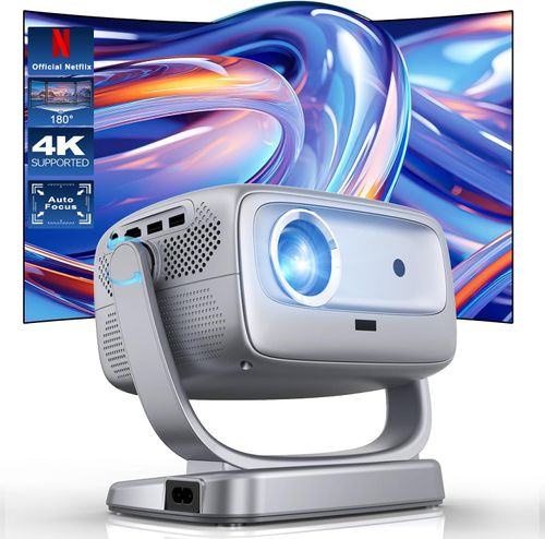 Auto-Focus Portable Projector A8 - 4K Ultra HD Home Projector with Gimbal, Daylight Viewable & Fully Automatic Operation