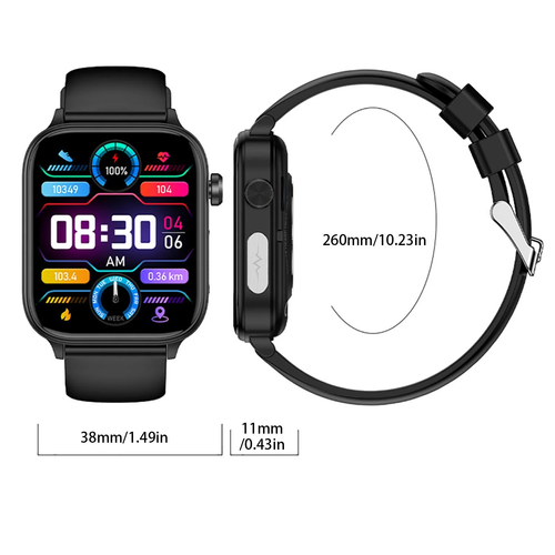 New ET570 Non-Invasive Blood Glucose Smart Watch - Bluetooth Calling with ECG, Blood Oxygen, Heart Rate & Blood Pressure Monitoring